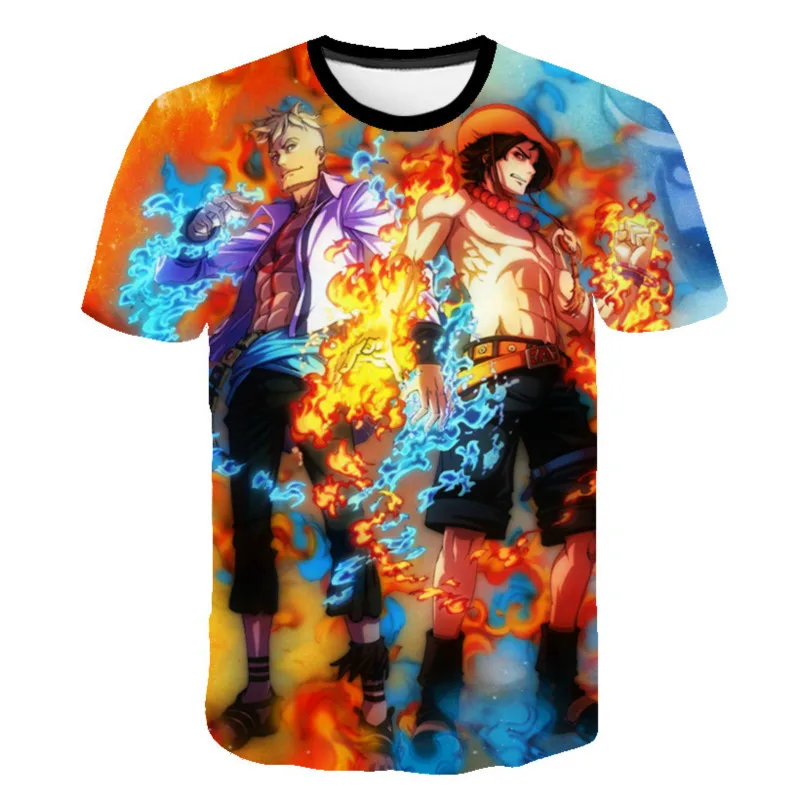 

Boys and girls casual T-shirt animation new 3D print T-shirt cartoon summer round neck hip-hop Street T-shirt