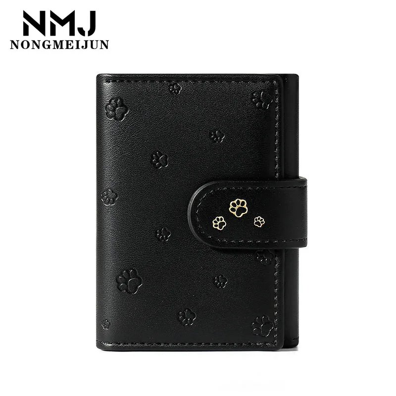 

Женский кошелек 2021, симпатичный мультяшный кошелек, кожаный брендовый дизайнерский короткий Дамский маленький кошелек с застежкой, Женски...