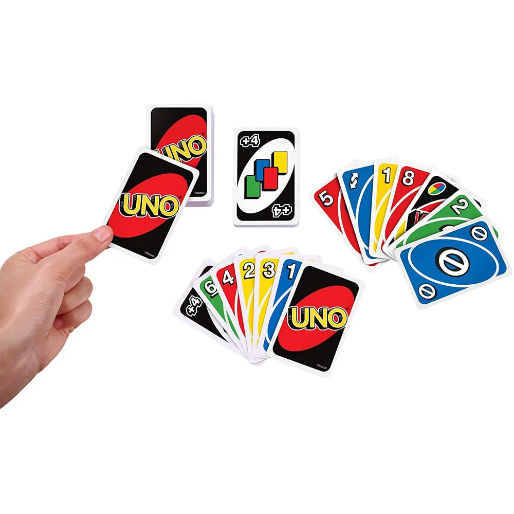 Игры карточные UNO классический жестяная коробка для детей развлечение