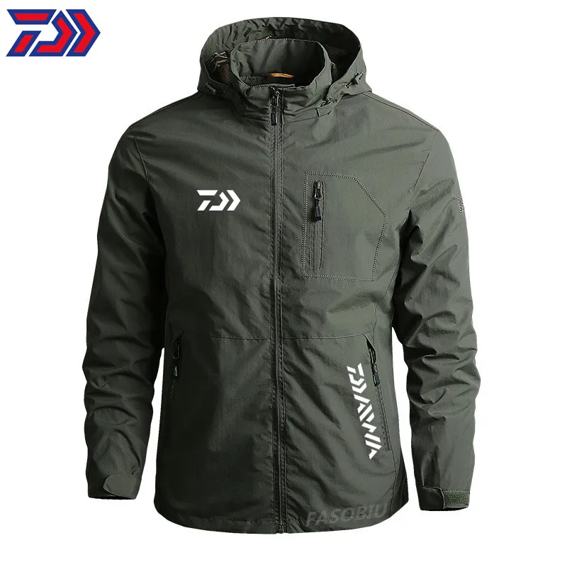 

2021 Men's Hoodie Waterproof Auti-UV Sunscreen Fishing Clothing Daiwa Quick Dry Breathable Hiking Camping Sport Fishing Jacket