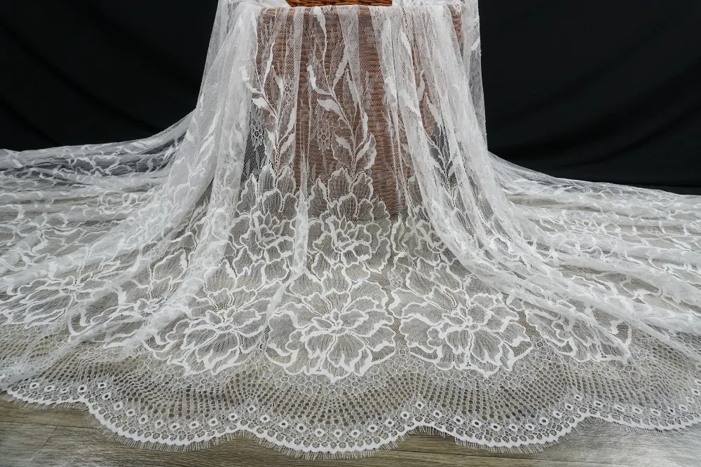 Большие цветочные ресницы chantilly lace длиной 3 метра! Новое поступление, кружевное свадебное кружевное платье для невесты, модный стиль