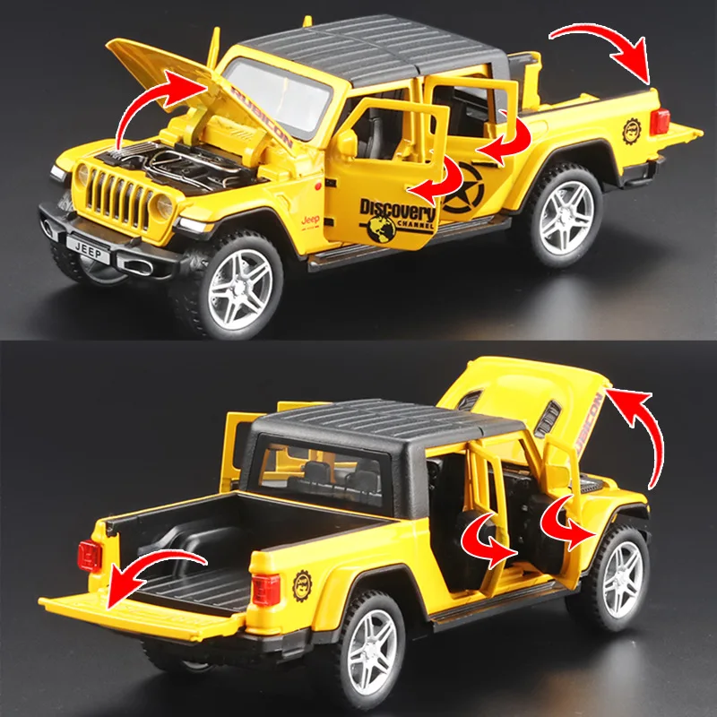 Новинка 1:32 Jeep Off-модель дорожного транспортного средства со звуком и светом