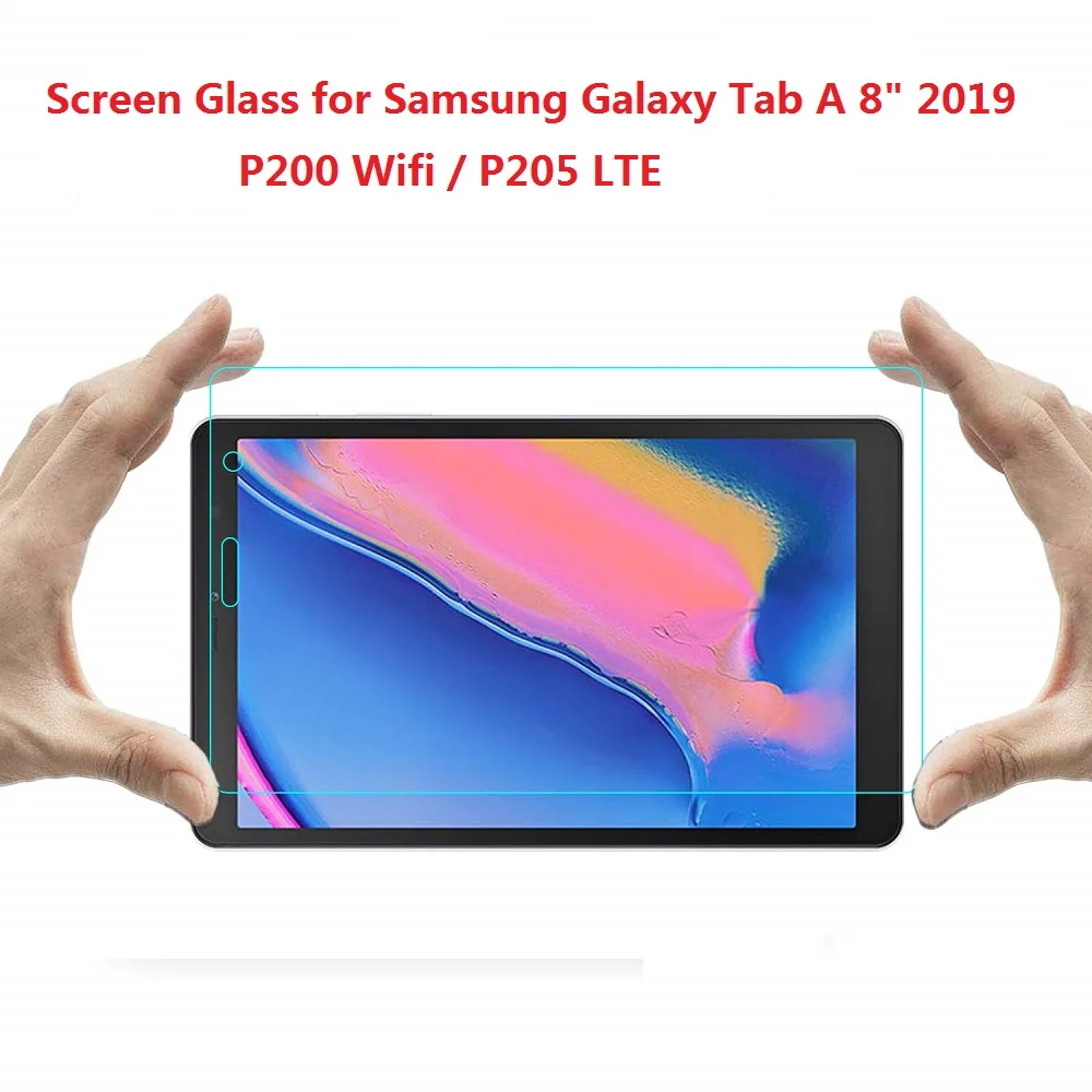2 шт. протектор экрана из закаленного стекла для Samsung Galaxy Tab A 8 0 с S Pen 2019 SM-P200 SM-P205