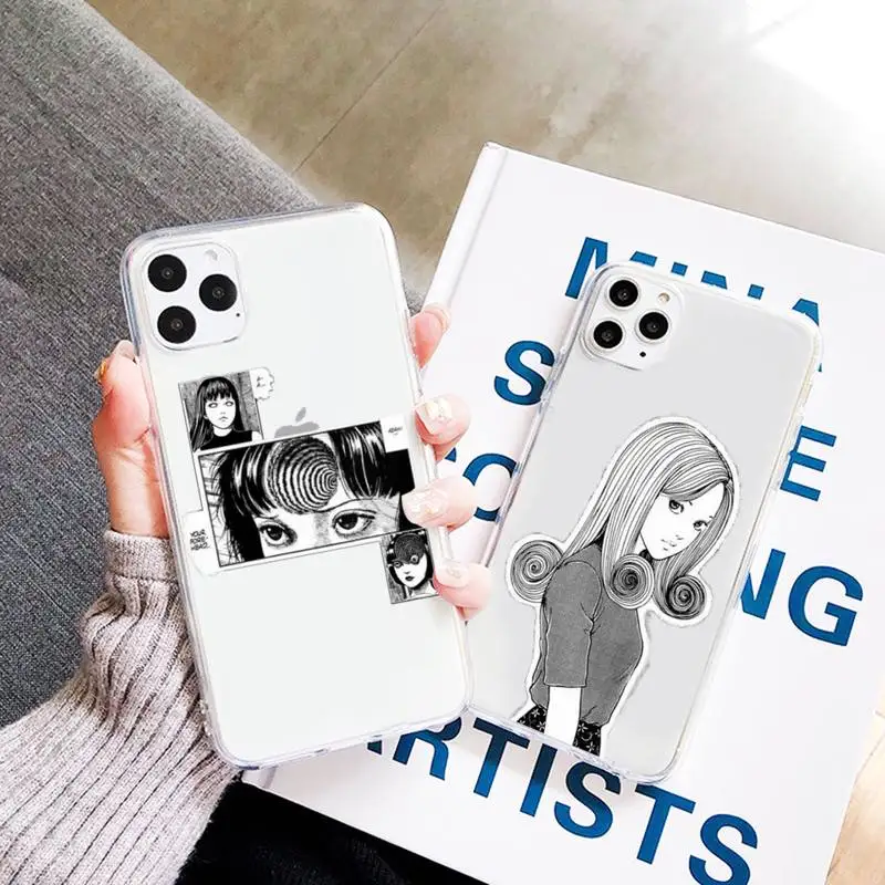 

Japanese horror comic Tomie Junji Itou Phone Case Transparent for iPhone 7 8 11 12 13 mini pro X XS XR MAX Plus