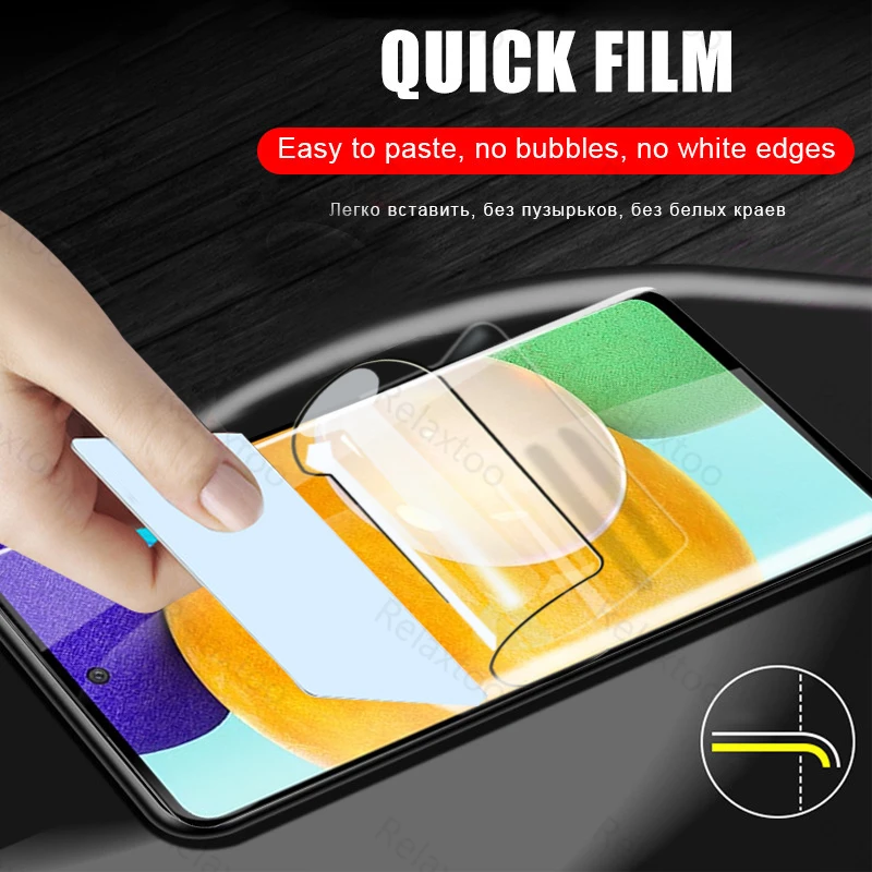 

4-in-1 Hydrogel Soft Film for samsung galaxy a32 5G a52 a72 a12 a02 a22 a 32 52 72 12 02 back screen protector camera lens glass