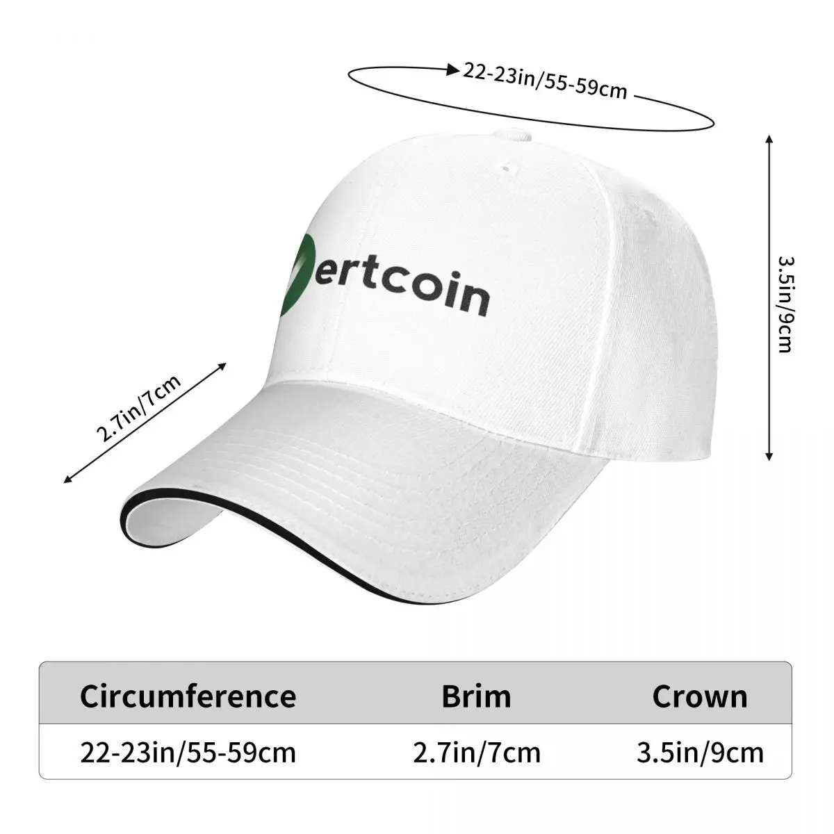 

Vertcoin Pullover Sweatshirt Cryptocurrency Golf hats summer Funny Men's Women's hat