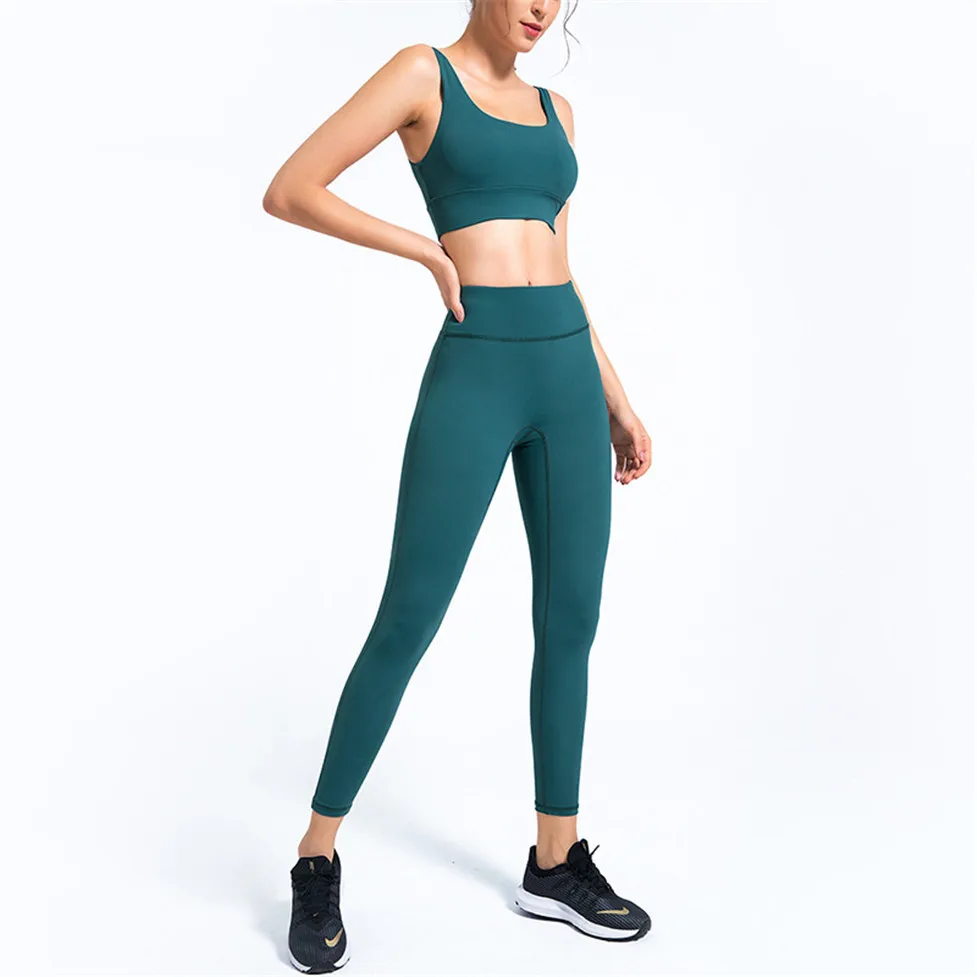 

Melody Sport Set Summer Gym Sets Womens Outfits Yoga Active Wear Clothing for Woman Tracksuit Seamless bum lift Sportsuit