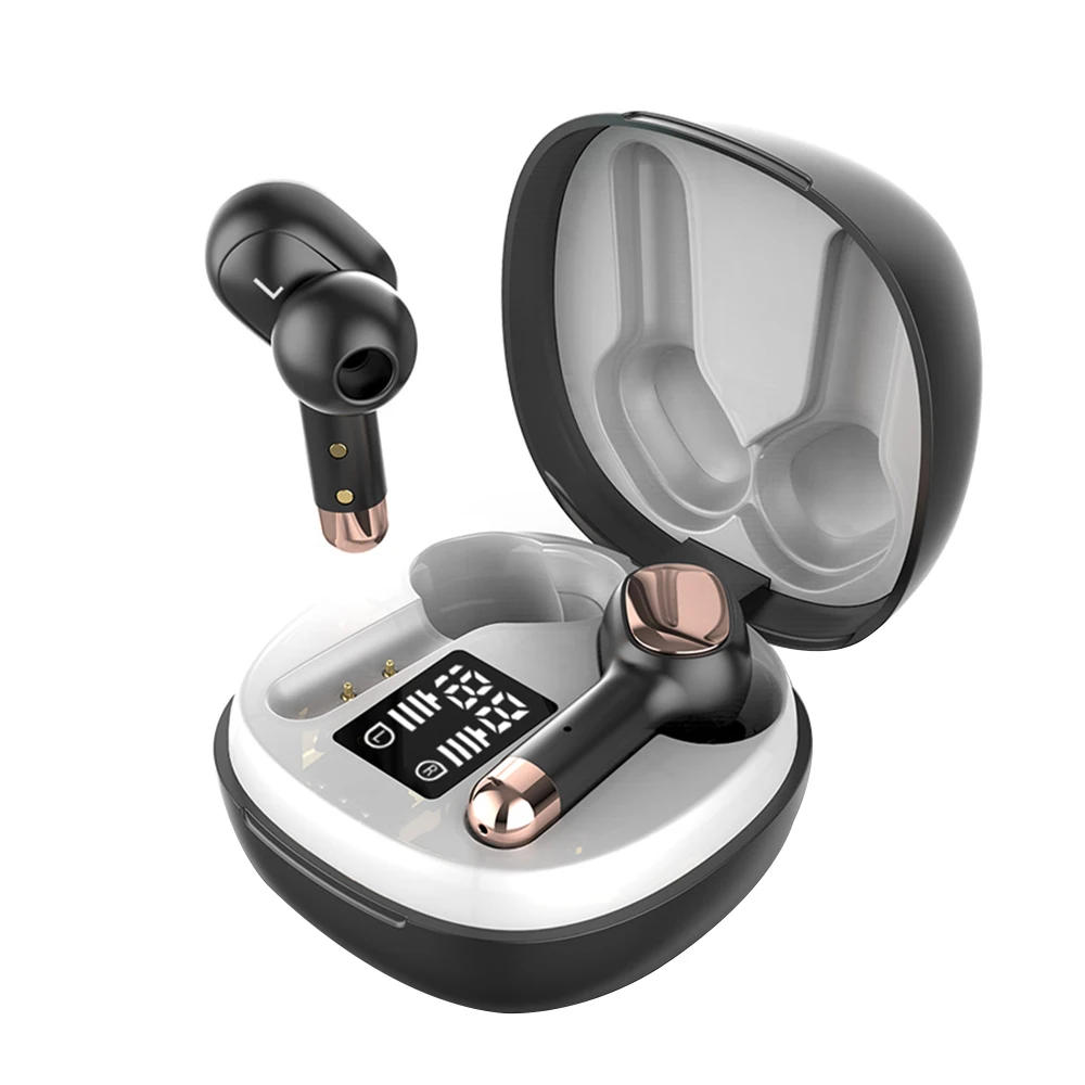 

2020 BT09 TWS Беспроводная BT5.0 гарнитура сенсорное управление IPX4 водонепроницаемые спортивные наушники зарядная коробка дисплей электричества