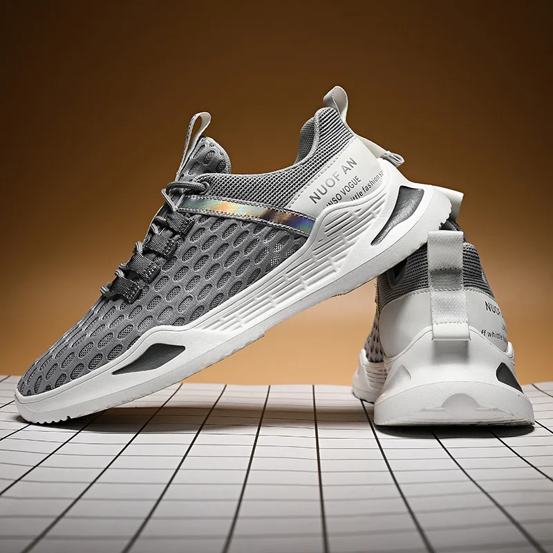 Men Running Shoes Spring Mesh Sneakers Light Breathable Athletic Trainers Men Summer New Cheap Lace Up Jogging Sport Shoes Men
