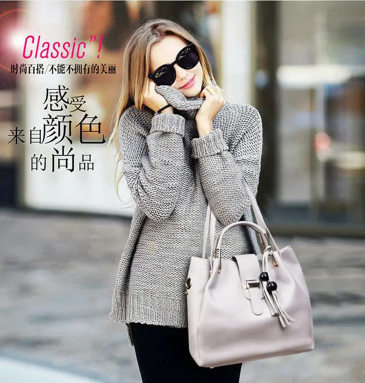 Модный женский кожаный кошелек 3 шт. сумка через плечо сумка-мессенджер