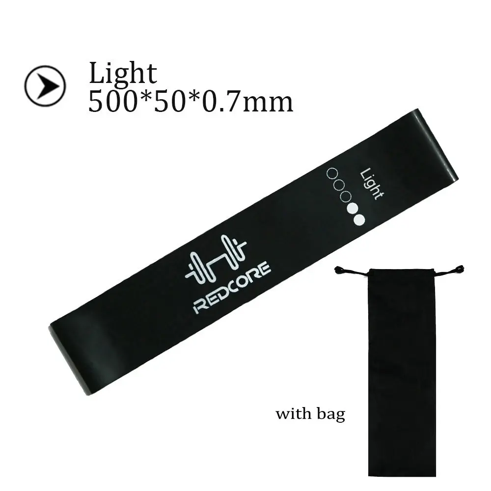 Light with bag 5 уровневые Эспандеры для йоги, 15-45 фунтов, для фитнеса, пилатеса, кроссфита, тренировки, тянущаяся веревка, 0,35 мм-1,1 мм, резиновая петля для спортзала и тренировок - Цвет: Light with bag