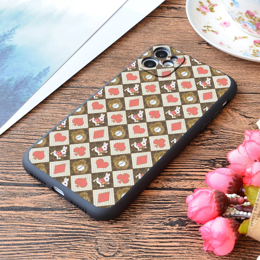 

For iPhone White Rabbit Print Soft Matt Apple iPhone Case