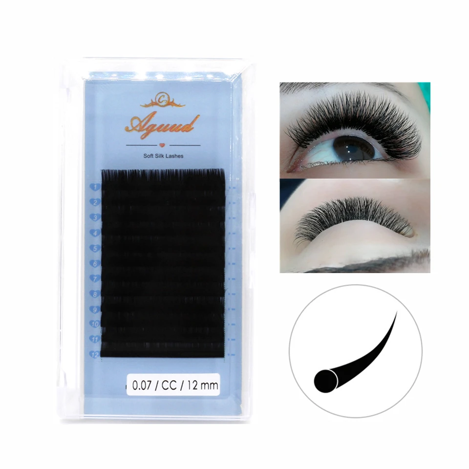 Agud все размеры накладные норковые корейские синтетические шелковые ресницы