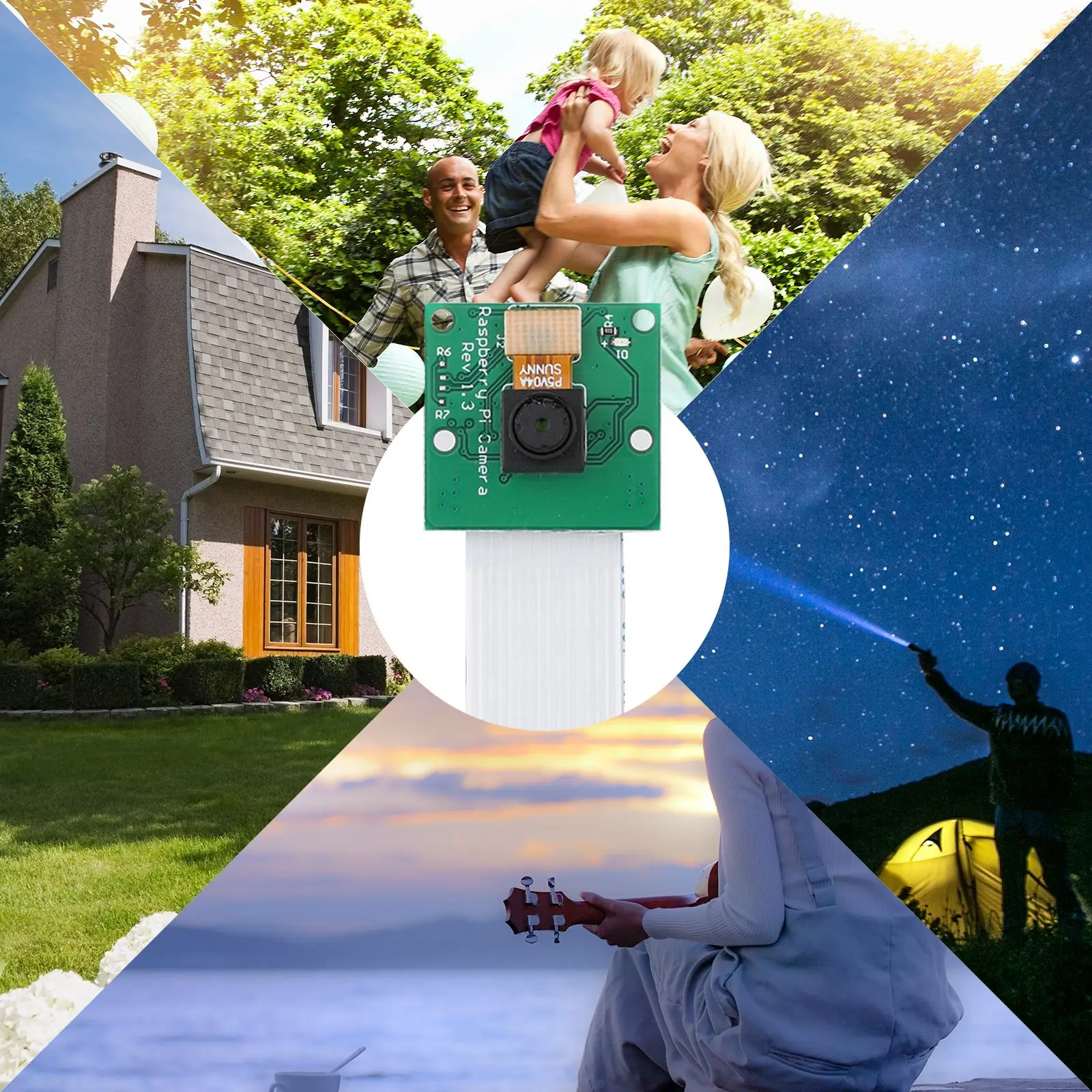 5-мегапиксельная Csi Интерфейс Камера для Raspberry Pi 3 2b широкий угол обзора печатных