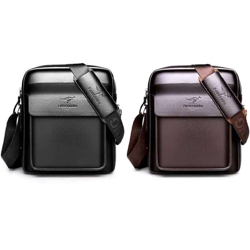 

Fumddaishu 2 Pcs Men's Shoulder Bag Messenger Bag Business Messenger Bag Shoulder Bag Vertical Medium, Black & Brown
