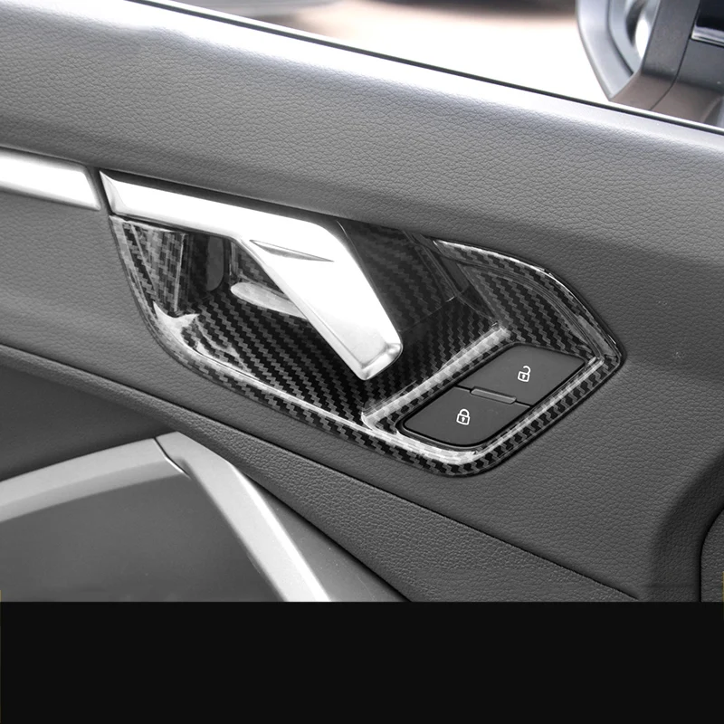 

Lsrtw2017 Car Interior Door Handle Bowl Panel Cover Trims for Audi Q3 2019 2020 2021 Accessories Auto Styling Decoration