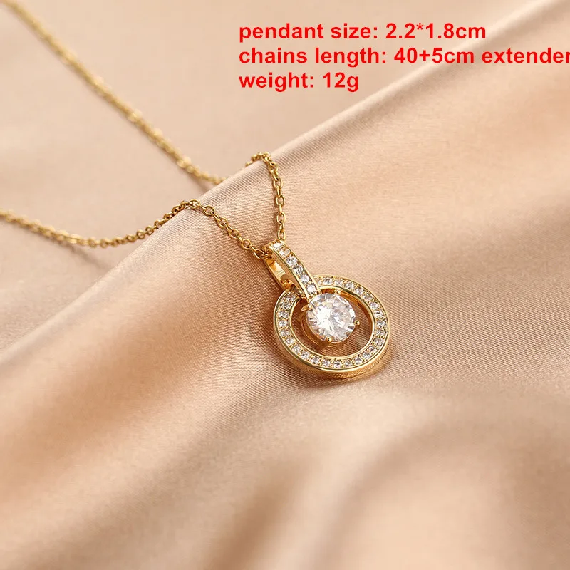 Очаровательное ожерелье с кулоном из высококачественной нержавеющей стали