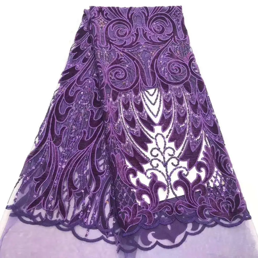 

Новинка, фланелевая французская сетчатая кружевная ткань с цветочной вышивкой и блестками, Африканское платье с вышивкой блестками, свадеб...