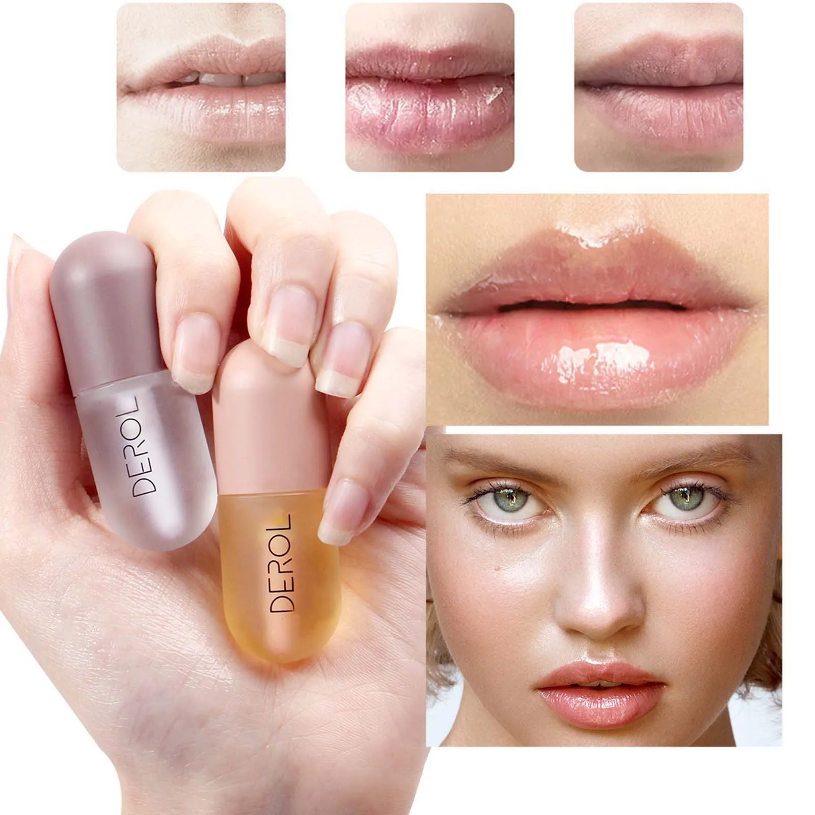 

HAICAR Lipstick Lip balm Matte lipstick for lips lipgloss base lip balm lips care Plant Extracts Plumping Lip Serum glossy pops