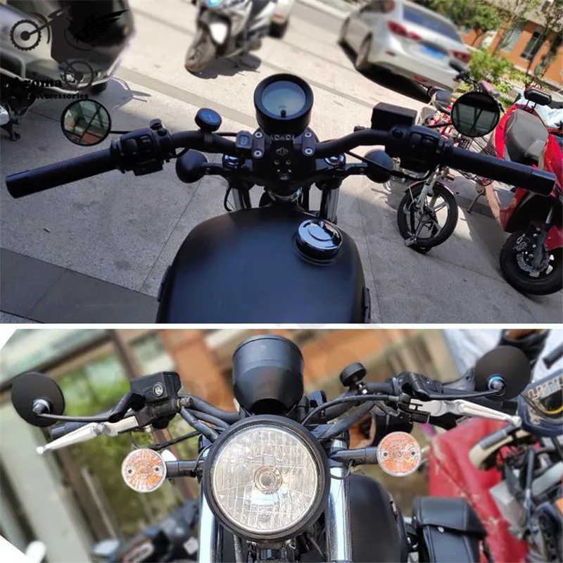 Ретро Классические мото rbike зеркала заднего вида винтажные мото боковые зеркала для harley sportster Кафе racer moto rcycle зеркало заднего вида