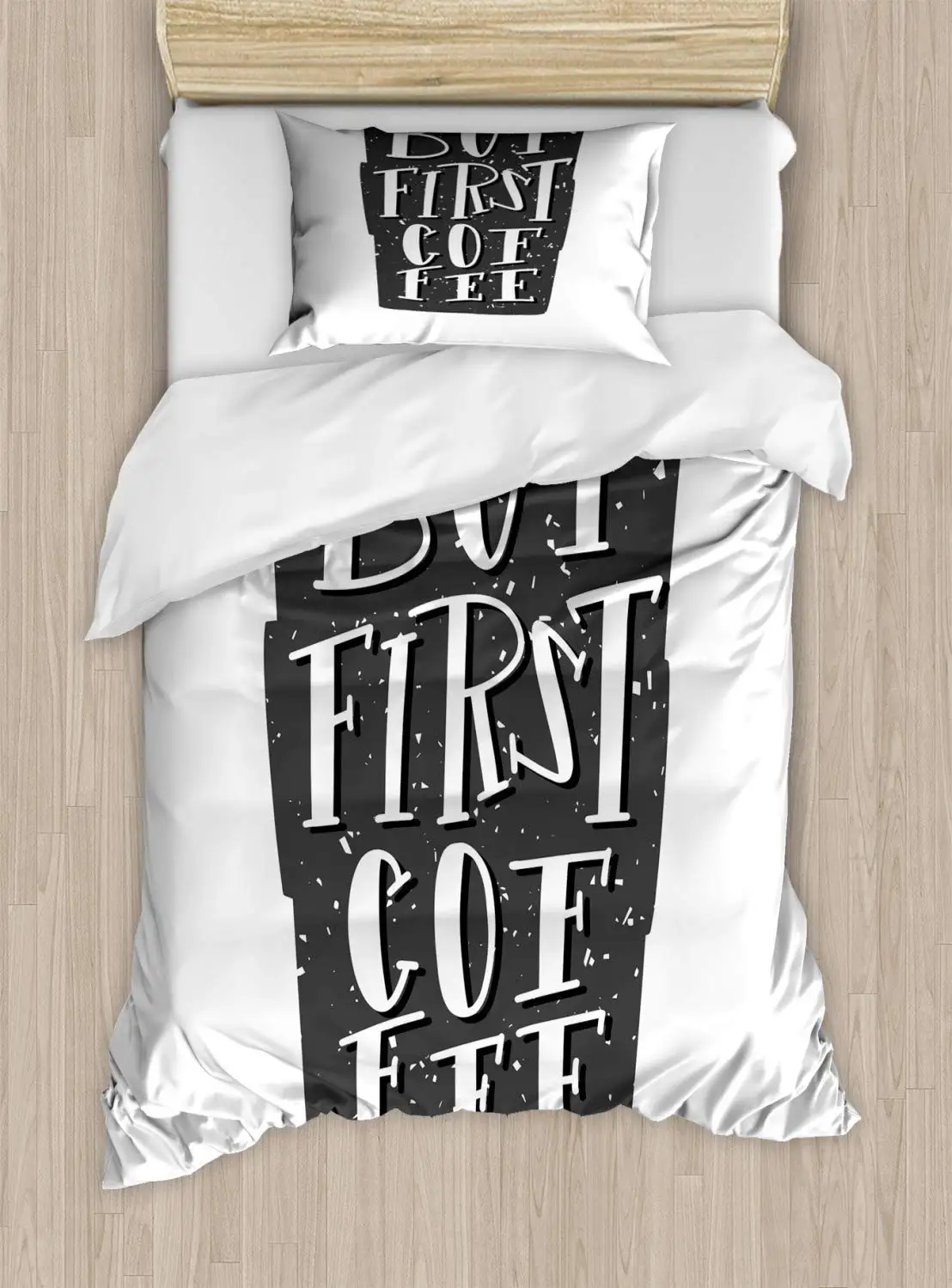 Но первый кофейный пододеяльник набор смешных надписей расположены на чашке