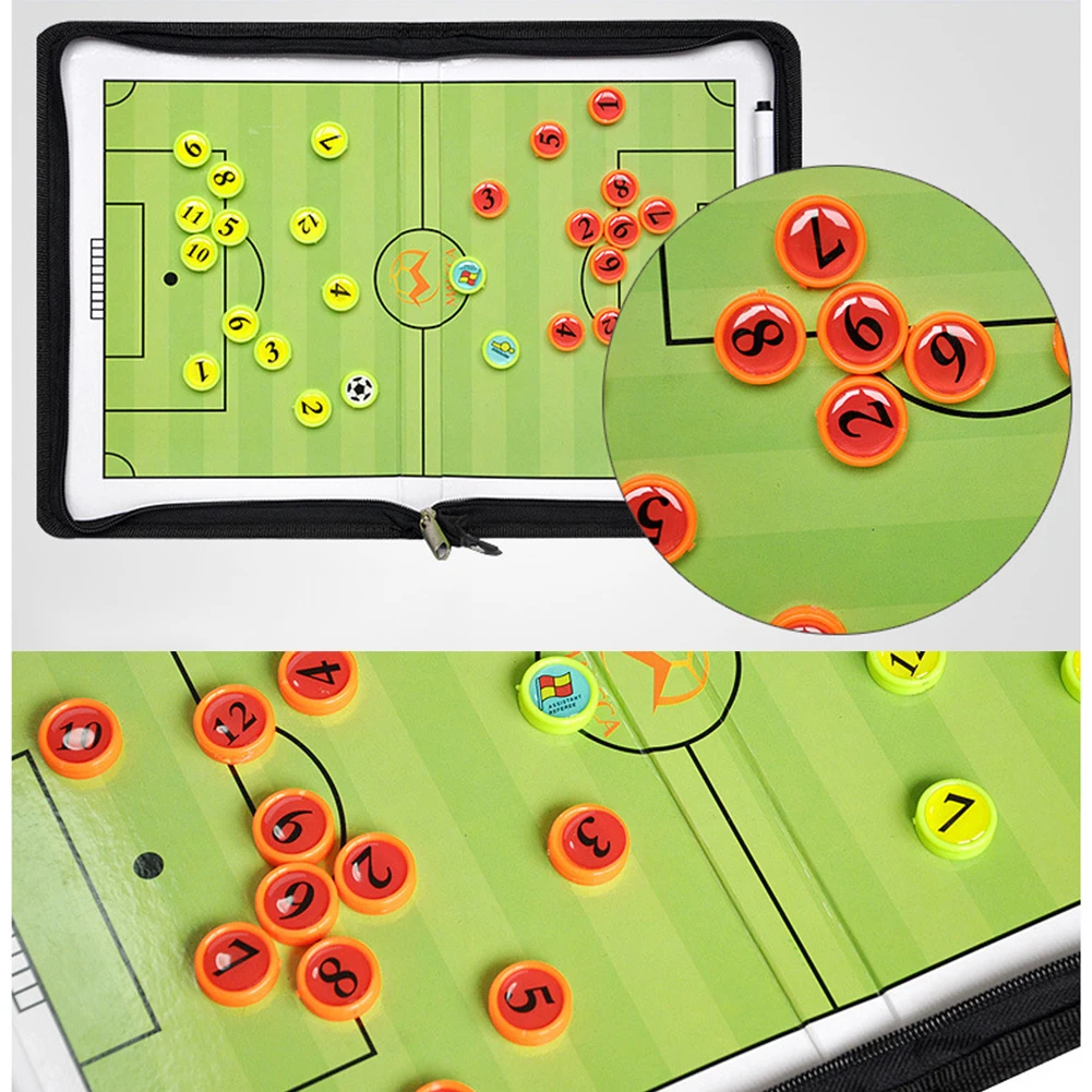 Маркер тренерская портативная футбольная тактическая доска PU руководство