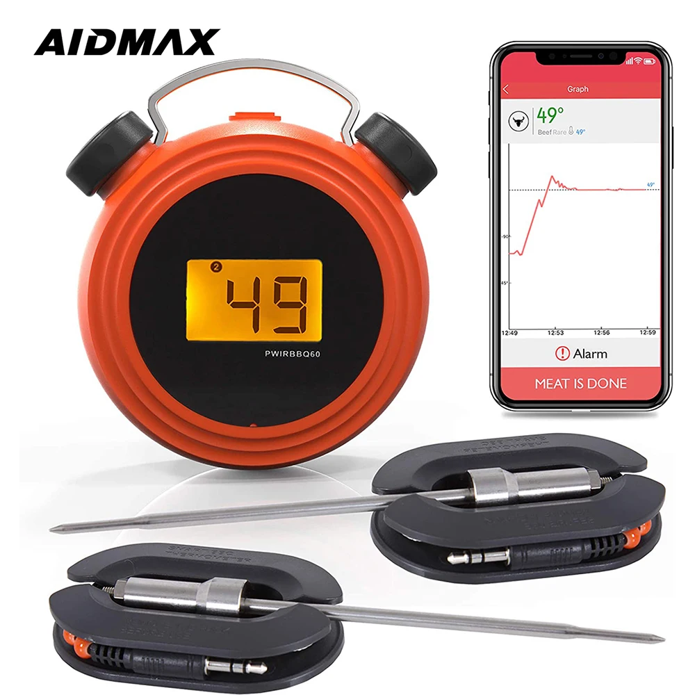 Цифровой термометр AidMax MiniClock кухонный прибор для измерения температуры мяса