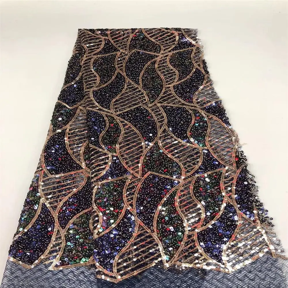 Кружевное платье с блестками вечерние платья из фатина в нигерийском стиле 5