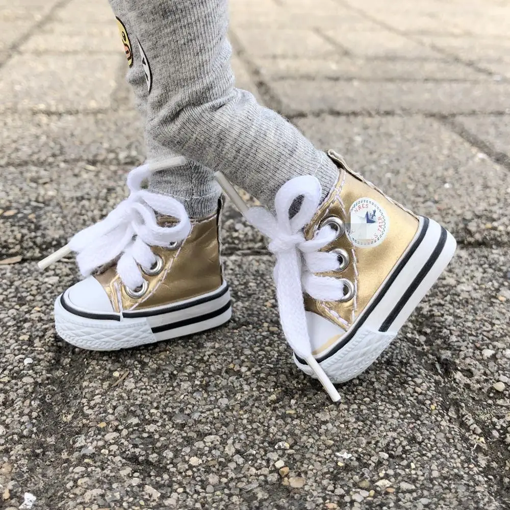 BJD обувь золотые кроссовки парусиновая спортивная на плоской подошве для 1/6 11 &quot27
