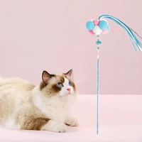 1pc teaser feather toys kitten funny colorful rod cat wand toys plastic pet cat toys interactive stick pet cat supplies