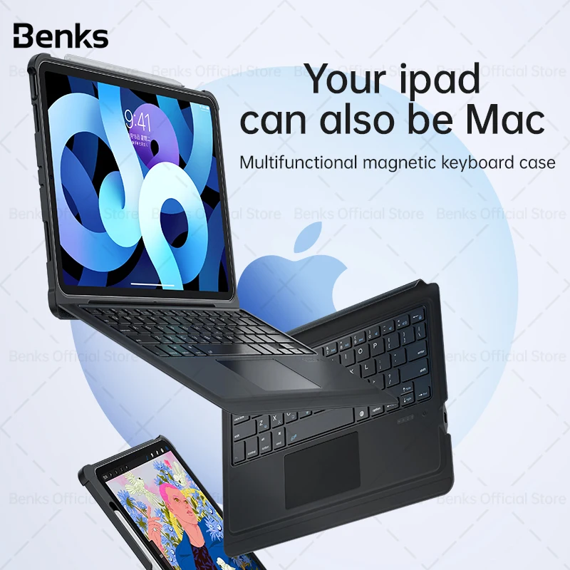   Benks  iPad 9 11 2021 2020 2018 Air4 10, 9 10, 5 7 8 10, 2,   Bluetooth