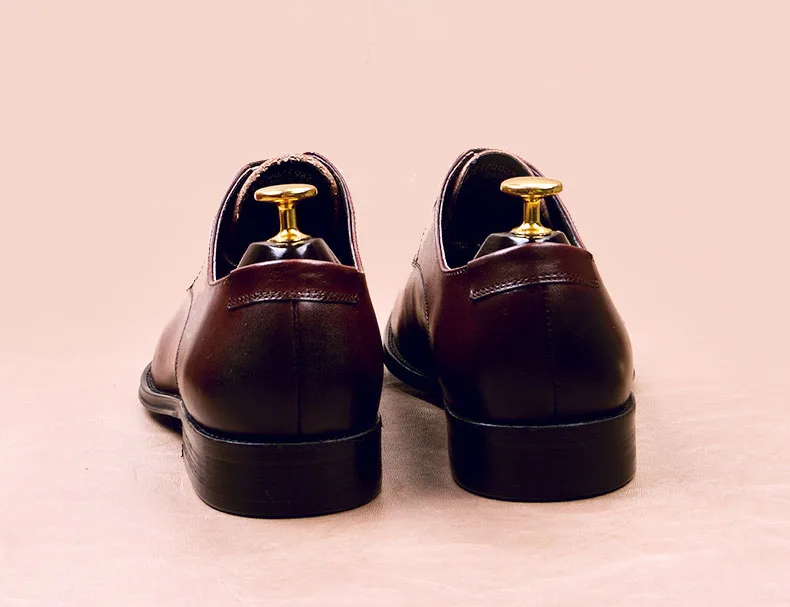 

QYFCIOUFU 2020 Men Formal Shoes Genuine Cow Leather Business Shoes High Quality Men Dress Wedding Shoe Male Black Brown Oxfords