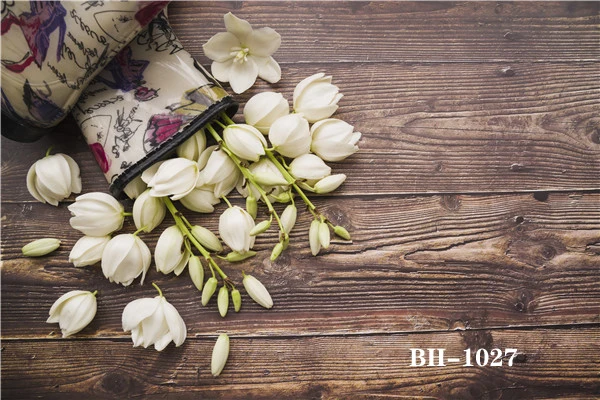 

ZHISUXI Vinyl Custom Photography Backdrops Prop Flower and Wooden Planks Theme Photography Background #0096