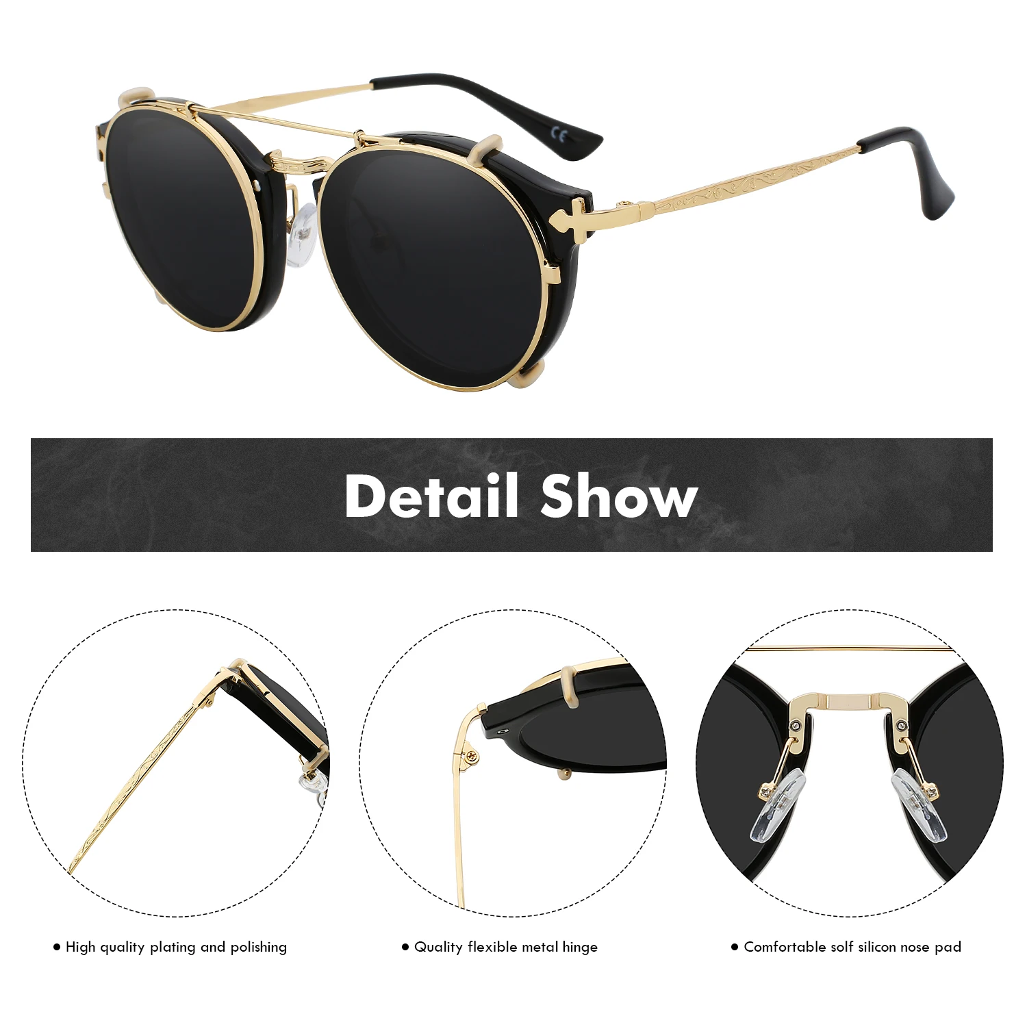 Солнцезащитные очки XIU с клипсой для мужчин и женщин Модные Винтажные солнечные в