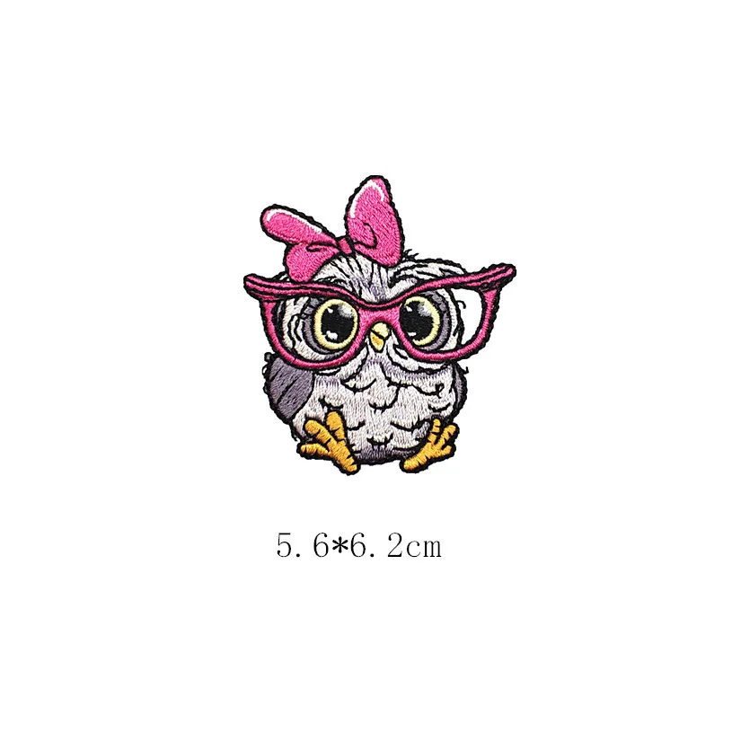

Embroidered Patch DIY Cloth Stickers Animal Bird Owl Clothes Decorative Patch Sticker Cartoon Cute Embroidered Iron on Patches