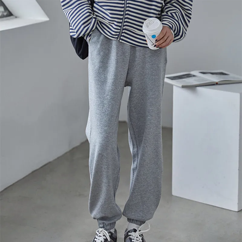 

PLAMTEE Hot 2022 Women Autumn New Pants Loose Cotton Black Student All-Match Slim Fashion Straight Casual Sports Lady Pants