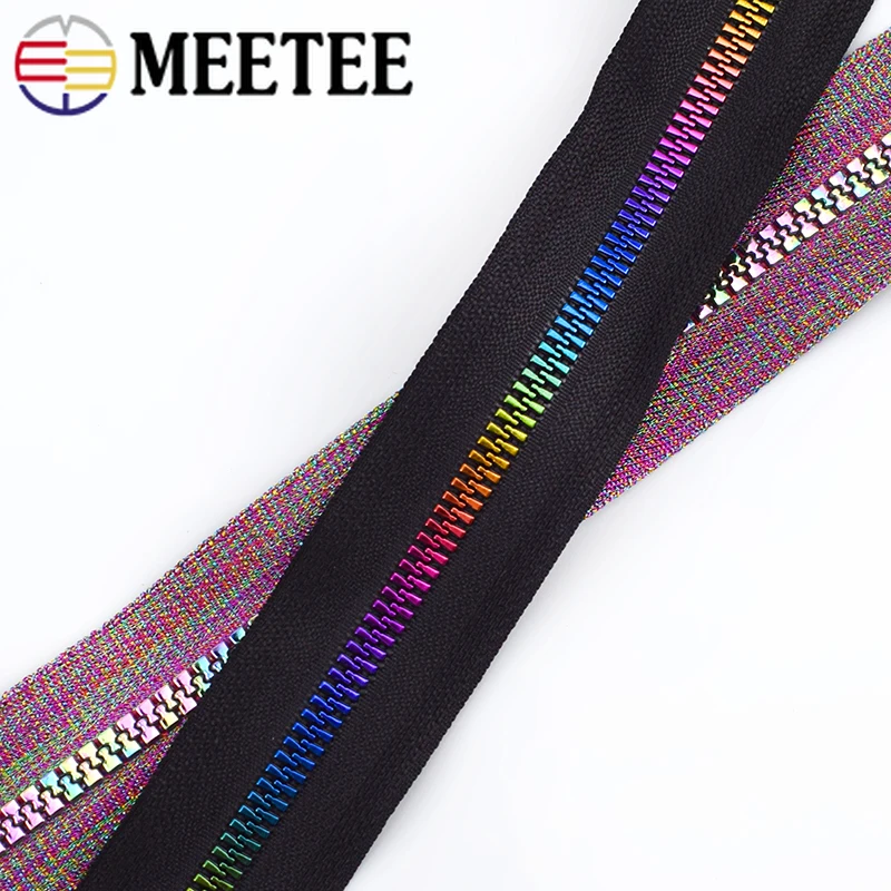 Meetee 2/4/8M 5# Resin Coded Coil Zipper for Bag Decoration Zippers Coat Jacket Repair Sewing Zips DIY Garment Tailor Accessory | Дом и сад