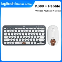 logitech k380 bluetooth wireless keyboard for multi device logitech pebble wireless mouse for windows pad android linefriends