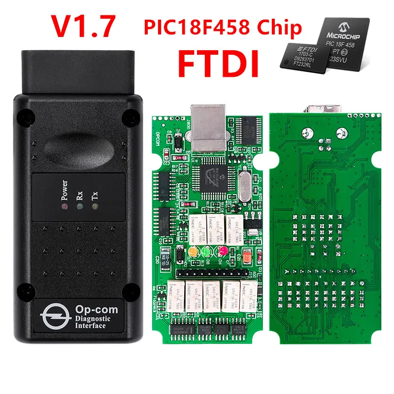 opcom v1.70 OPCOM для Opel V1.65/V1.7/V1.78/V1.99 с PIC18F458 FTDI op-com OBD2 автоматический диагностический инструмент OP COM CAN BUS интерфейс obd сканер - Цвет: opcom v1.70