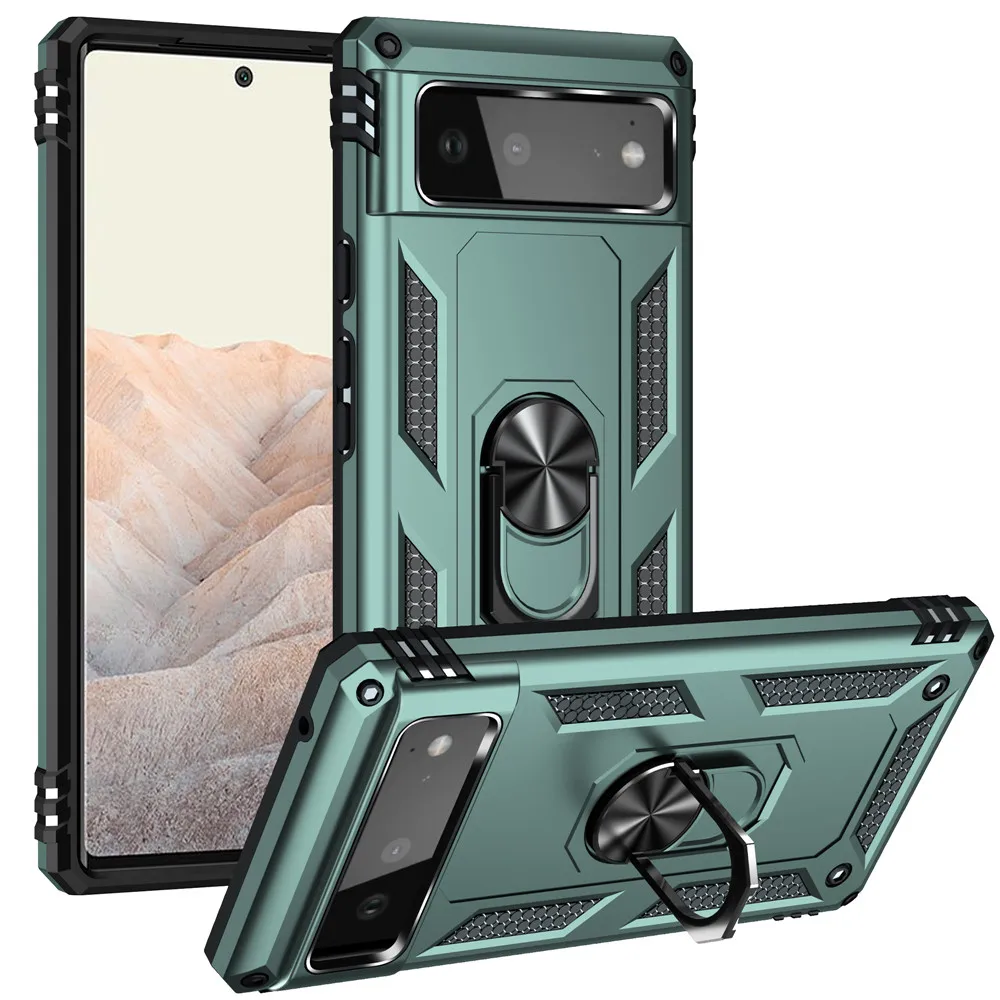 

Case for Pixel 6 Armor Shockproof Magnet Car Holder Ring Case For Google Pixel6 Pro 5A XL 5 4A 5G 4 3A 3 XL