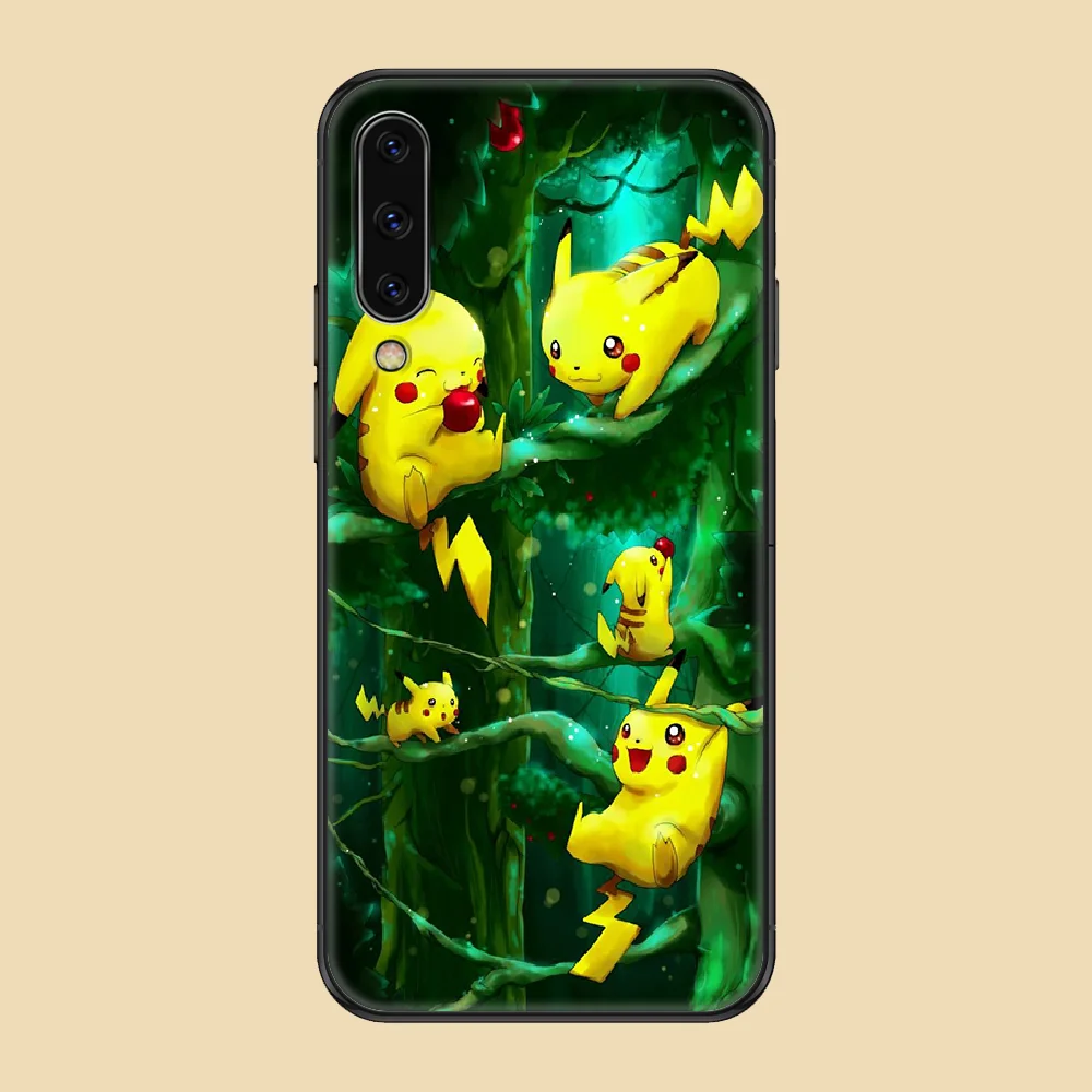 

Cute Bi ka chu Phone case For Samsung Galaxy A 3 5 7 8 10 20 21 30 40 50 51 70 71 E S 2016 2018 4G black soft funda luxury prime