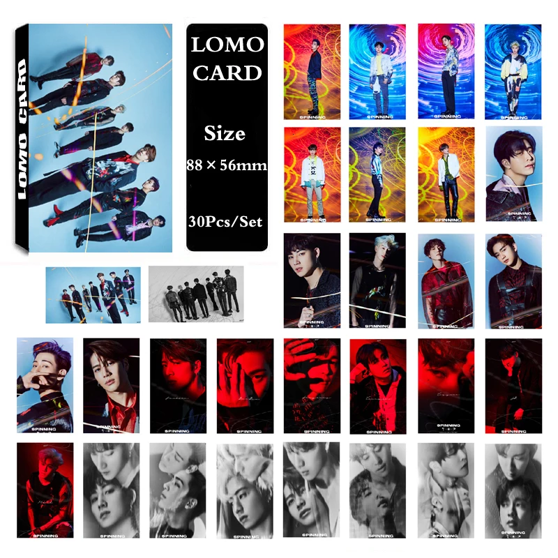30 шт. KPOP GOT7 альбом волчок самодельная бумага Lomo карты фото плакат в виде HD