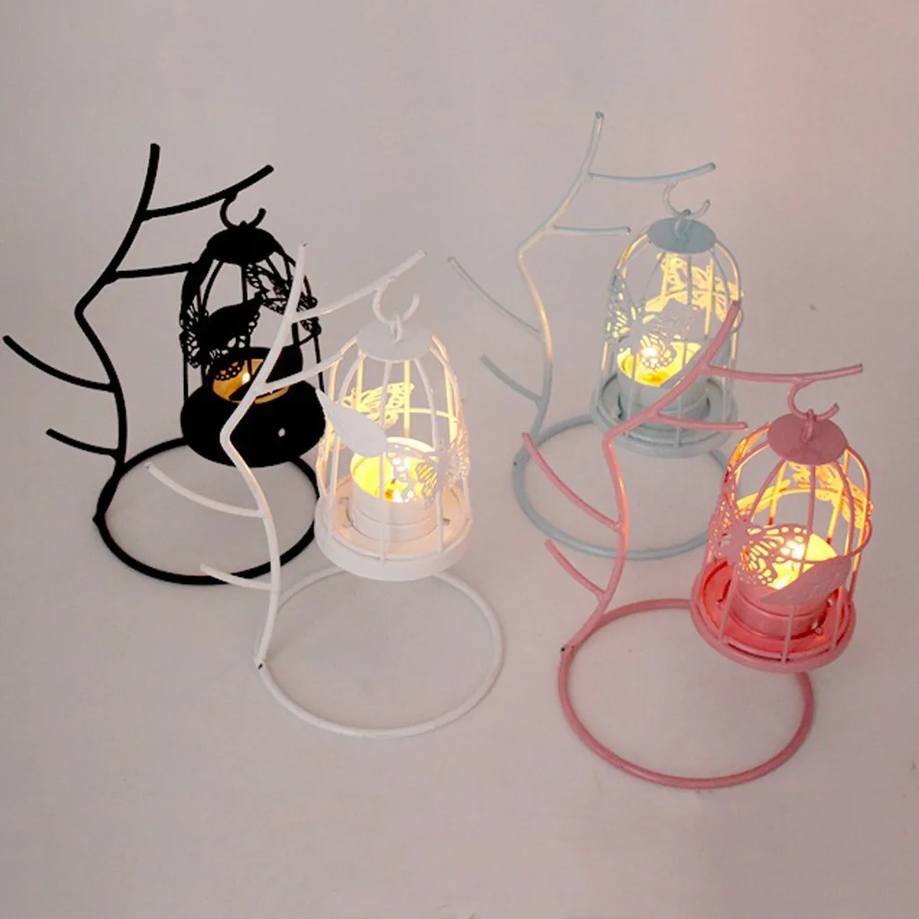 Ретро подсвечник для свечей кованый железный может быть помещен искусственный