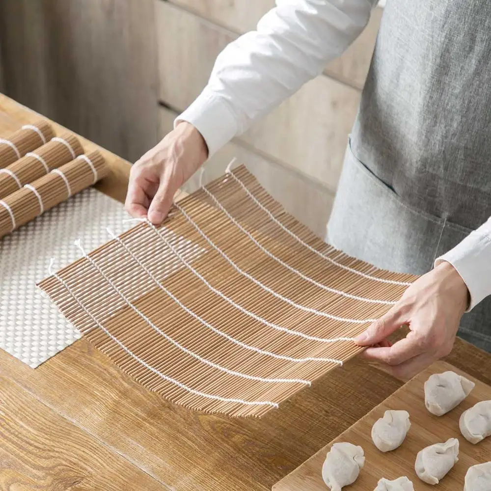 Бамбуковая занавеска пельменей штора квадратная коврик кухонные принадлежности