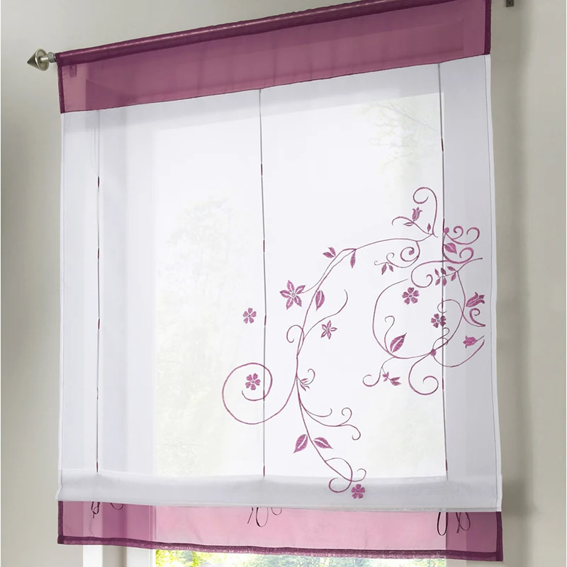 Короткие Занавески для разделения комнаты тюлевые занавески с вышивкой гостиной