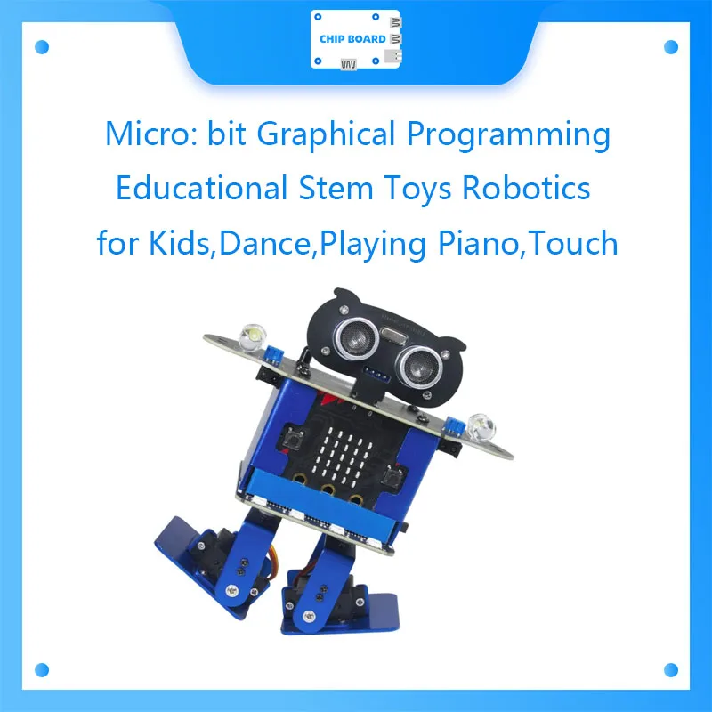 

XiaoR Geek Robot Toy with Micro: bit Graphical Programming Educational Stem Toys Robotics for Kids,Dance,Playing Piano,Touch