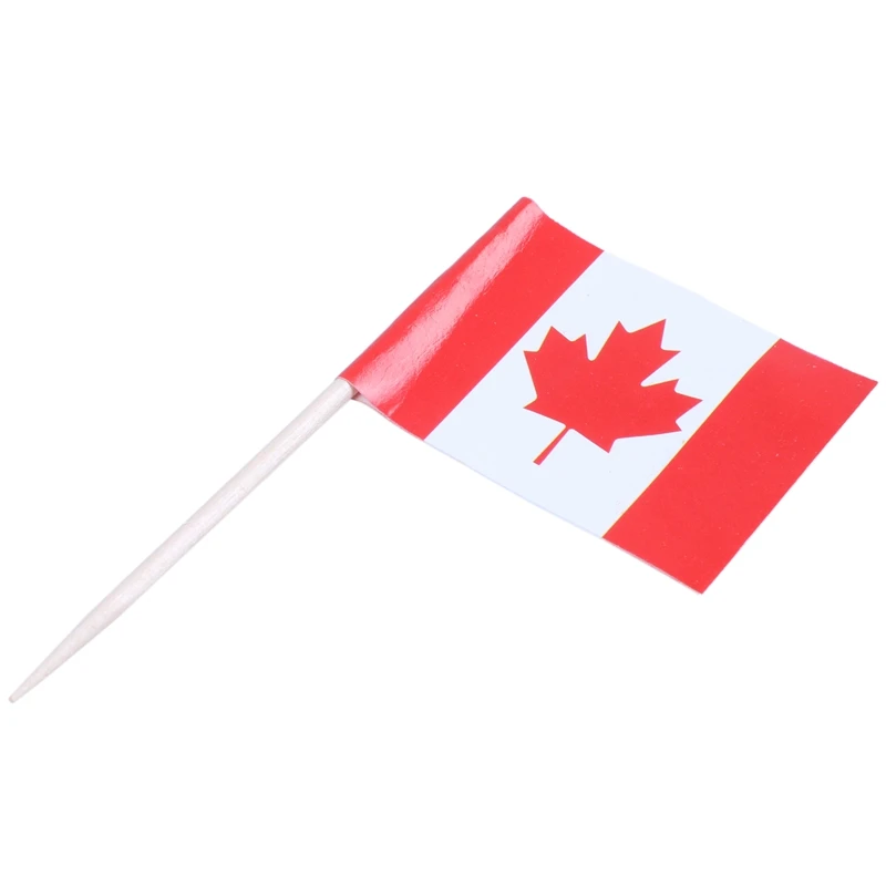 Лот из 50 шт мини деревянная зубочистка с флагом для декора вечерние фруктовые