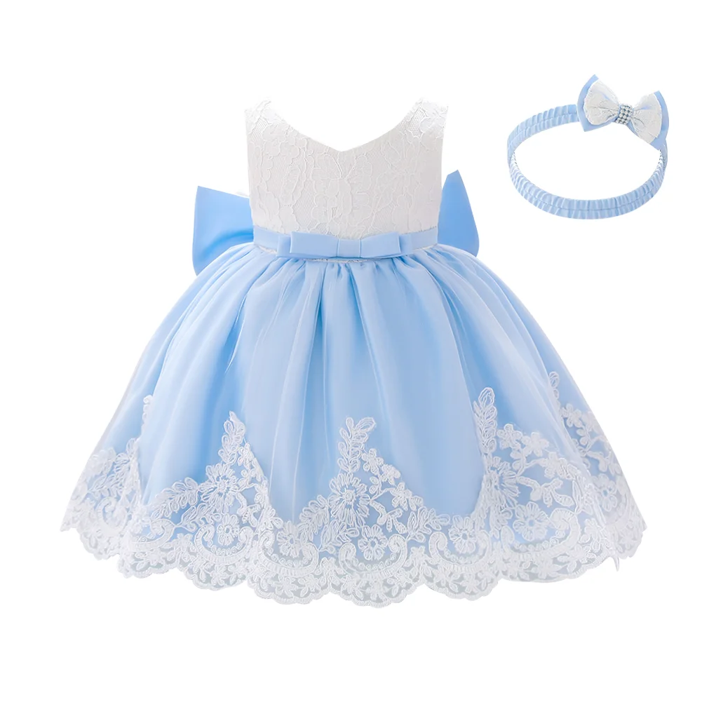 3-18M Baby Girls Dress Newborn Clothes Princess Dress For Baby 1st Year Birthday Dress 3pcs Outfits Wedding Party Clothing