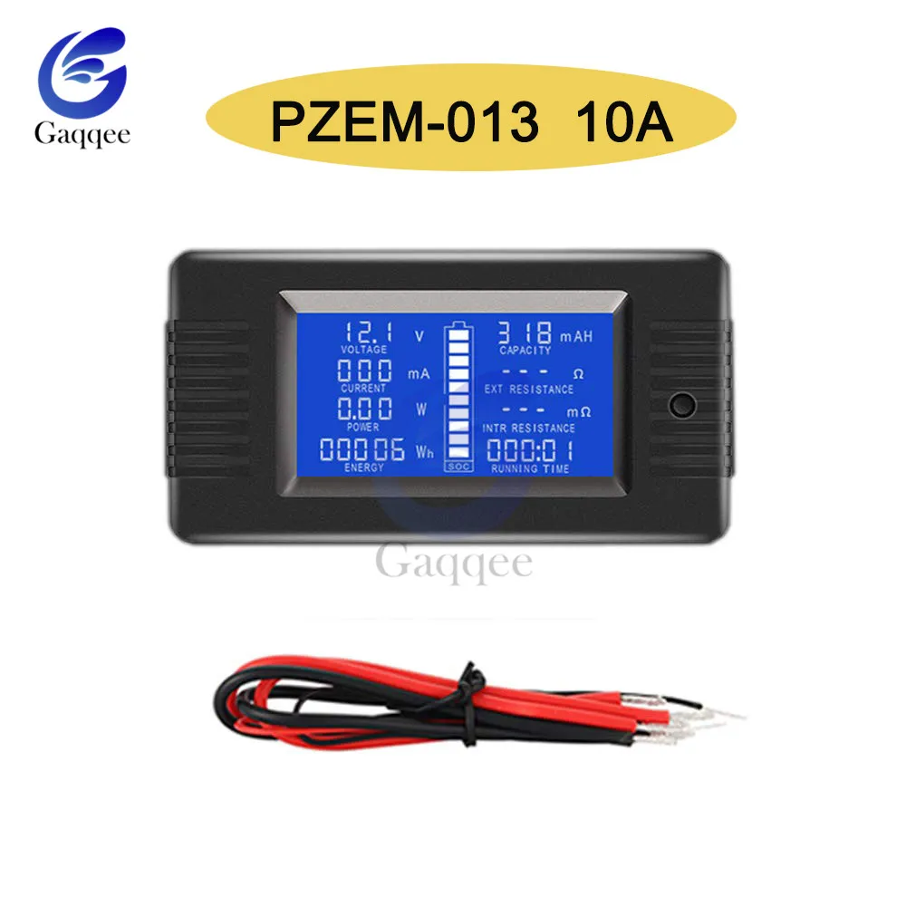 PZEM013 10A DC 0-200 в тестер емкости автомобильного аккумулятора монитор напряжения тока сопротивление емкости мощности Измеритель Энергии 0-200 в 10 А Встроенный шунт - Цвет: PZEM013 10A