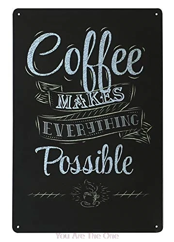 Coffee Make Possible Know Your Menu Vintage Retro Metal Tin Sign Shabby Poster Wall Decor for Bar Pub Club Painting | Дом и сад